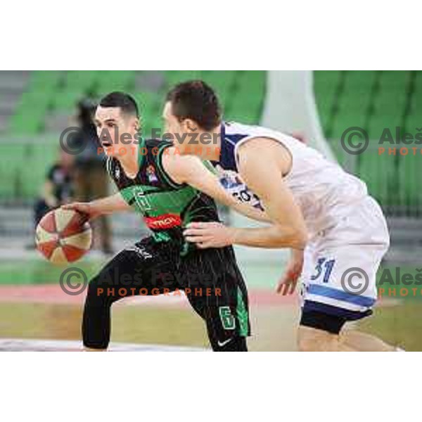 Jan Span of Petrol Olimpija in action during ABA league basketball match between Petrol Olimpija and Igokea in SRC Stozice, Ljubljana on February 11, 2019