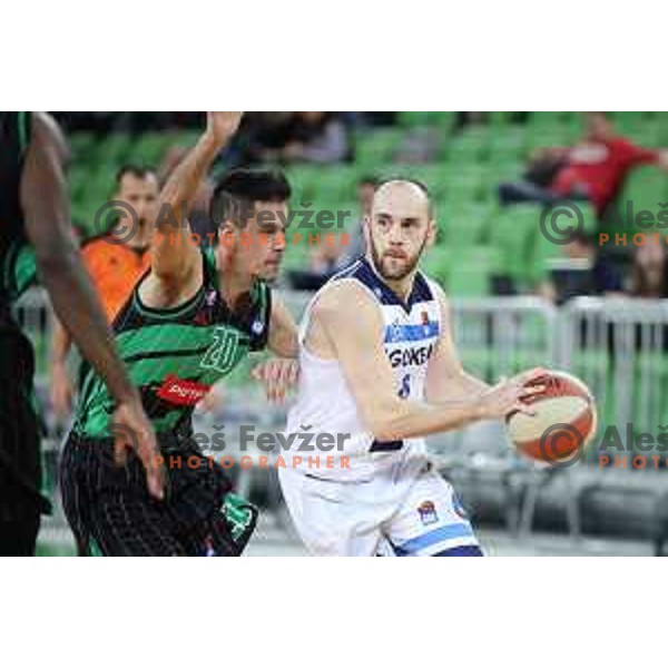 Nenad Miljenovic of Petrol Olimpija in action during ABA league basketball match between Petrol Olimpija and Igokea in SRC Stozice, Ljubljana on February 11, 2019