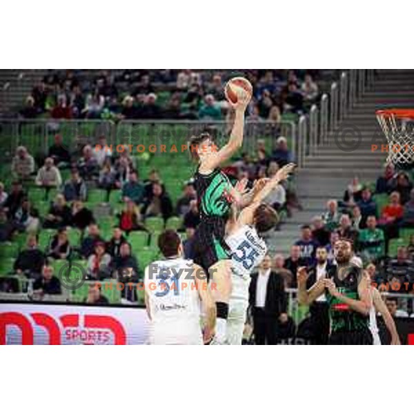 Luka Samanic of Petrol Olimpija in action during ABA league basketball match between Petrol Olimpija and Igokea in SRC Stozice, Ljubljana on February 11, 2019