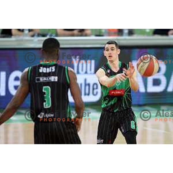 Jan Span of Petrol Olimpija in action during ABA league basketball match between Petrol Olimpija and Igokea in SRC Stozice, Ljubljana on February 11, 2019