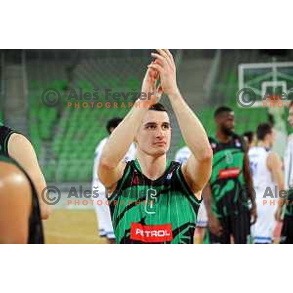 Jan Span of Petrol Olimpija in action during ABA league basketball match between Petrol Olimpija and Igokea in SRC Stozice, Ljubljana on February 11, 2019
