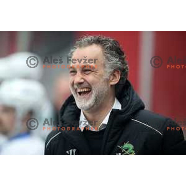Jure Vnuk, head coach of SZ Olimpija during Alps League ice-hockey match between Acroni Jesenice and SZ Olimpija in Podmezakla Hall, Jesenice, Slovenia on February 12, 2019