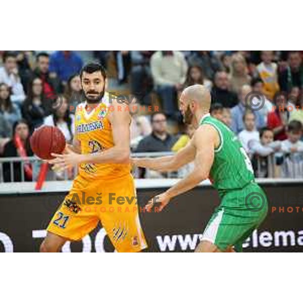 action during semi-final of Spar Cup between Sixt Primorska and Petrol Olimpija in Bonifika Hall, Koper, Slovenia on February 16, 2019