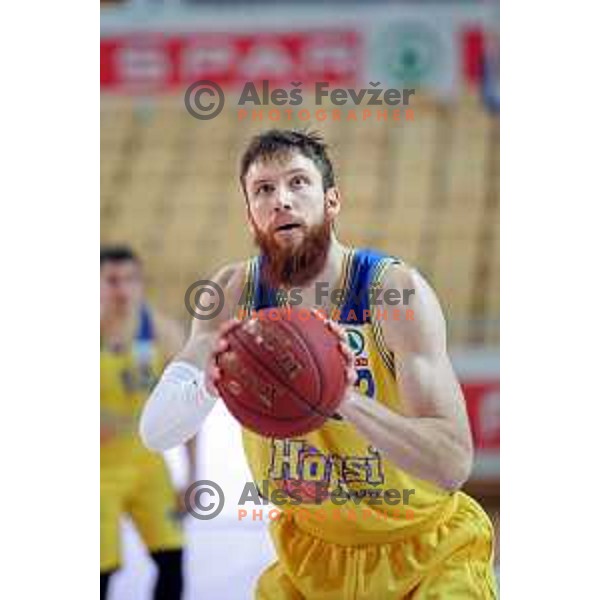 action during semi-final of Spar Cup between Hopsi Polzela and Helios Suns in Bonifika Hall, Koper, Slovenia on February 16, 2019