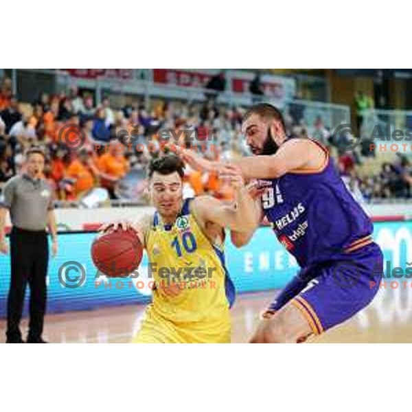 Tjaz Rotar in action during semi-final of Spar Cup between Hopsi Polzela and Helios Suns in Bonifika Hall, Koper, Slovenia on February 16, 2019
