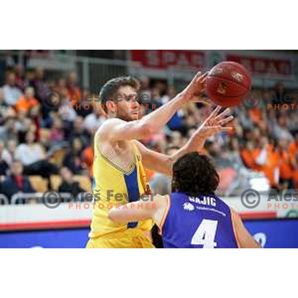 action during semi-final of Spar Cup between Hopsi Polzela and Helios Suns in Bonifika Hall, Koper, Slovenia on February 16, 2019