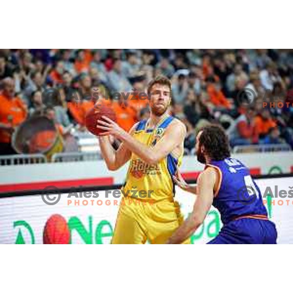 action during semi-final of Spar Cup between Hopsi Polzela and Helios Suns in Bonifika Hall, Koper, Slovenia on February 16, 2019