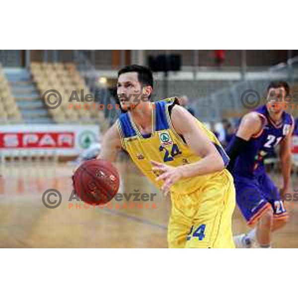 Simo Atanackovic in action during semi-final of Spar Cup between Hopsi Polzela and Helios Suns in Bonifika Hall, Koper, Slovenia on February 16, 2019