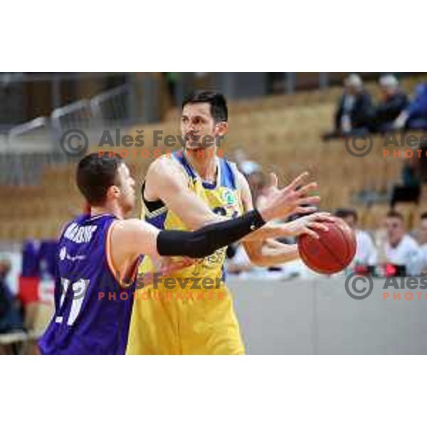 Simo Atanackovic in action during semi-final of Spar Cup between Hopsi Polzela and Helios Suns in Bonifika Hall, Koper, Slovenia on February 16, 2019
