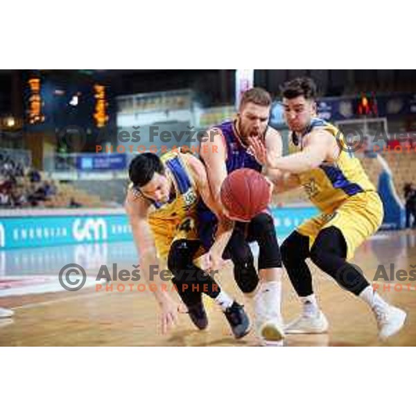Tjaz Rotar in action during semi-final of Spar Cup between Hopsi Polzela and Helios Suns in Bonifika Hall, Koper, Slovenia on February 16, 2019