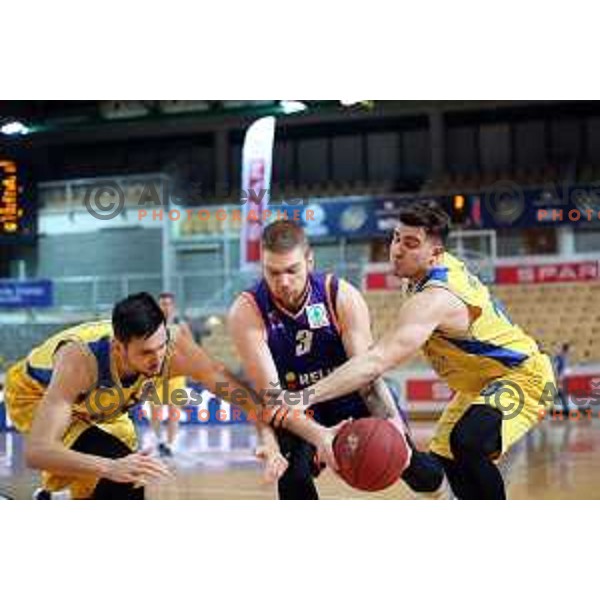 Tjaz Rotar in action during semi-final of Spar Cup between Hopsi Polzela and Helios Suns in Bonifika Hall, Koper, Slovenia on February 16, 2019