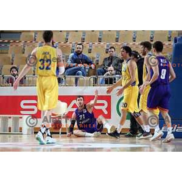 action during semi-final of Spar Cup between Hopsi Polzela and Helios Suns in Bonifika Hall, Koper, Slovenia on February 16, 2019