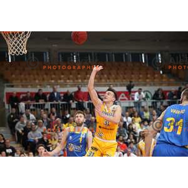 Zan Mark Sisko in action during Spar Cup Final basketball match between Sixt Primorska and Hopsi Polzela in Bonifika Hall, Koper, Slovenia on February 17, 2019
