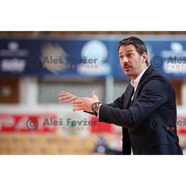 Jurica Golemac, head coach of Sixt Primorska, winner of Spar Cup at basketball match between Sixt Primorska and Hopsi Polzela in Bonifika Hall, Koper, Slovenia on February 17, 2019