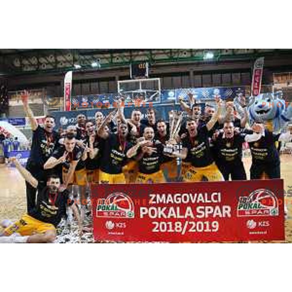 winners of Spar Cup at basketball match between Sixt Primorska and Hopsi Polzela in Bonifika Hall, Koper, Slovenia on February 17, 2019