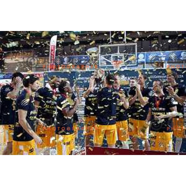 winners of Spar Cup at basketball match between Sixt Primorska and Hopsi Polzela in Bonifika Hall, Koper, Slovenia on February 17, 2019