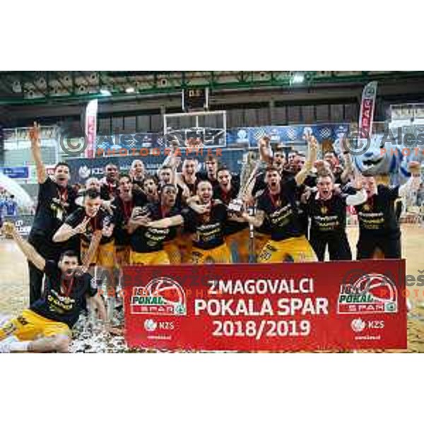 winners of Spar Cup at basketball match between Sixt Primorska and Hopsi Polzela in Bonifika Hall, Koper, Slovenia on February 17, 2019