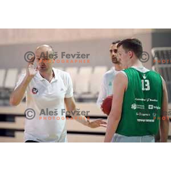 Jure Zdovc, new head coach of Petrol Olimpija during practice session in Stozice, Ljubljana on February 21, 2019
