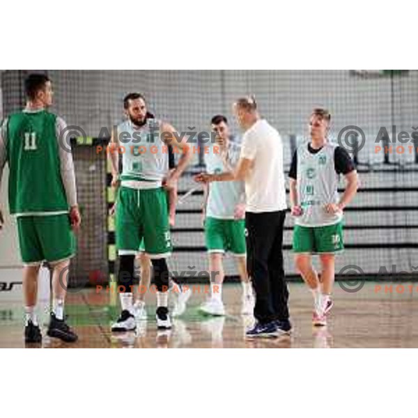 Jure Zdovc, new head coach of Petrol Olimpija during practice session in Stozice, Ljubljana on February 21, 2019