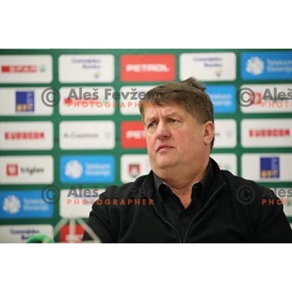Roman Lisac, GM of Petrol Olimpija during press conference in Stozice, Ljubljana on February 21, 2019