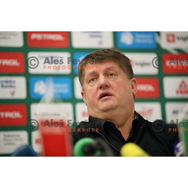 Roman Lisac, GM of Petrol Olimpija during press conference in Stozice, Ljubljana on February 21, 2019