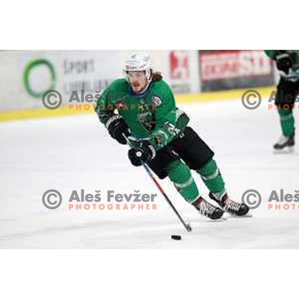 Janez Orehek of SZ Olimpija in action during Alps League ice-hockey match between SZ Olimpija and Lustenau in Tivoli Hall, Ljubljana, Slovenia on February 22, 2019