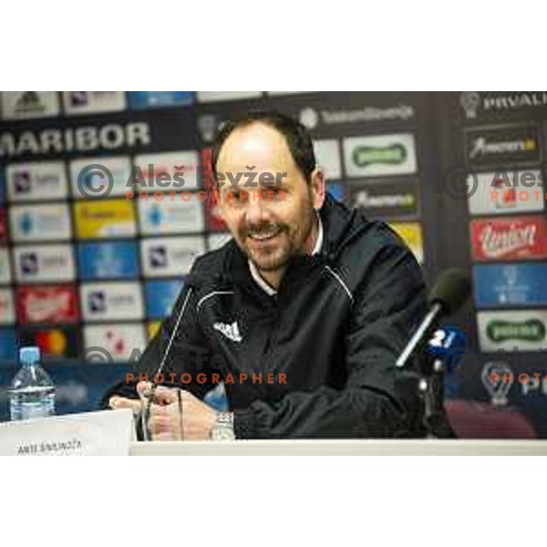 Ante Simundza, head coach of Mura at the press conference after the soccer match between Maribor and Mura, Round 20 of PLTS 2018/19, played in Ljudki vrt, Maribor, Slovenia on February 23, 2019