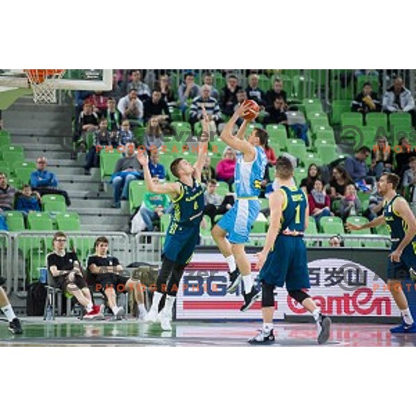 Edo Muric in action during FIBA Basketball World Cup 2019 European qualifiers basketball match between Slovenia and Ukraine, Stozice Arena, Ljubljana, Slovenia on February 26, 2019