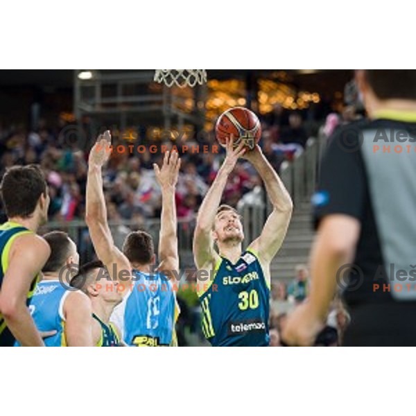 Zoran Dragic in action during FIBA Basketball World Cup 2019 European qualifiers basketball match between Slovenia and Ukraine, Stozice Arena, Ljubljana, Slovenia on February 26, 2019