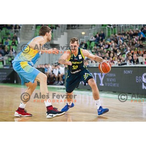 Zoran Dragic in action during FIBA Basketball World Cup 2019 European qualifiers basketball match between Slovenia and Ukraine, Stozice Arena, Ljubljana, Slovenia on February 26, 2019