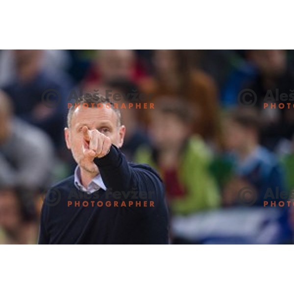Radoslav Trifunovic in action during FIBA Basketball World Cup 2019 European qualifiers basketball match between Slovenia and Ukraine, Stozice Arena, Ljubljana, Slovenia on February 26, 2019
