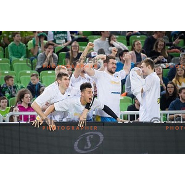 in action during FIBA Basketball World Cup 2019 European qualifiers basketball match between Slovenia and Ukraine, Stozice Arena, Ljubljana, Slovenia on February 26, 2019