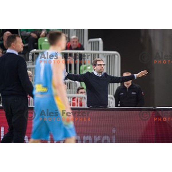 in action during FIBA Basketball World Cup 2019 European qualifiers basketball match between Slovenia and Ukraine, Stozice Arena, Ljubljana, Slovenia on February 26, 2019