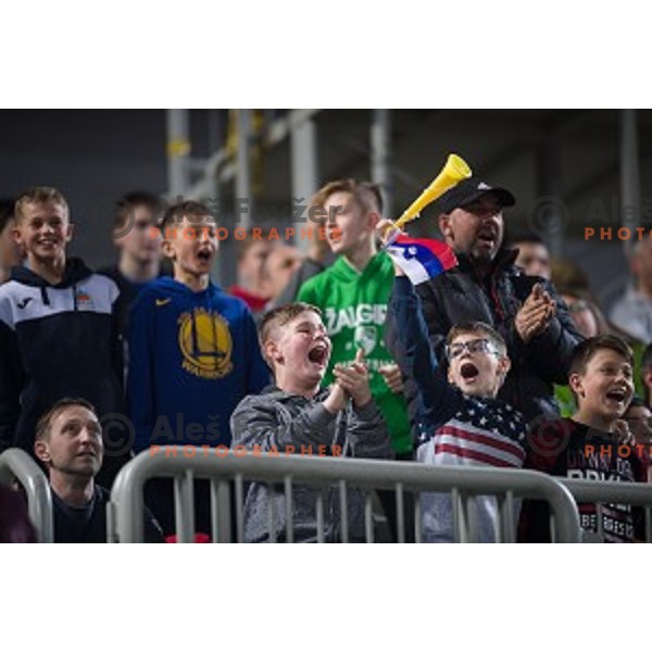 in action during FIBA Basketball World Cup 2019 European qualifiers basketball match between Slovenia and Ukraine, Stozice Arena, Ljubljana, Slovenia on February 26, 2019