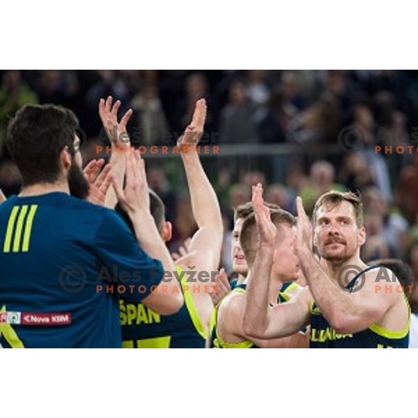 Zoran Dragic in action during FIBA Basketball World Cup 2019 European qualifiers basketball match between Slovenia and Ukraine, Stozice Arena, Ljubljana, Slovenia on February 26, 2019