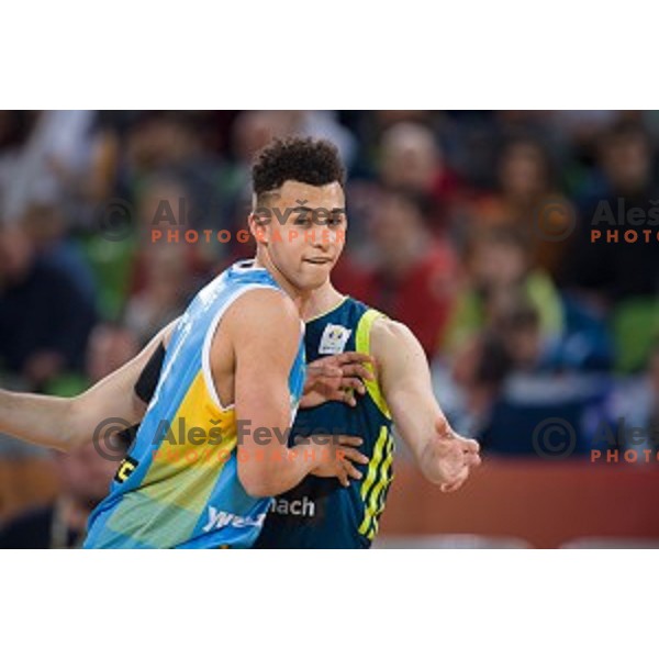 Issuf Sanon in action during FIBA Basketball World Cup 2019 European qualifiers basketball match between Slovenia and Ukraine, Stozice Arena, Ljubljana, Slovenia on February 26, 2019