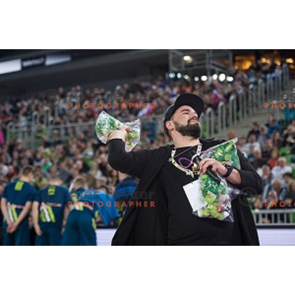 David Taskov in action during FIBA Basketball World Cup 2019 European qualifiers basketball match between Slovenia and Ukraine, Stozice Arena, Ljubljana, Slovenia on February 26, 2019
