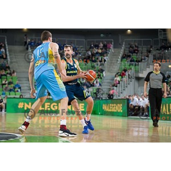 Zoran Dragic in action during FIBA Basketball World Cup 2019 European qualifiers basketball match between Slovenia and Ukraine, Stozice Arena, Ljubljana, Slovenia on February 26, 2019