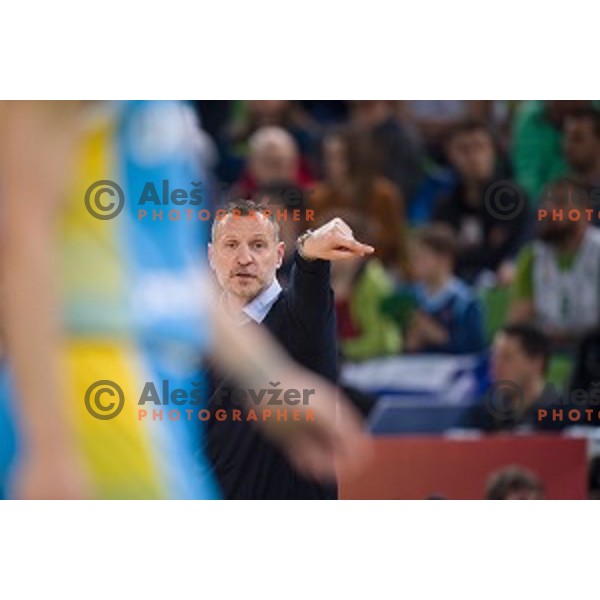 Redo Trifunovic in action during FIBA Basketball World Cup 2019 European qualifiers basketball match between Slovenia and Ukraine, Stozice Arena, Ljubljana, Slovenia on February 26, 2019