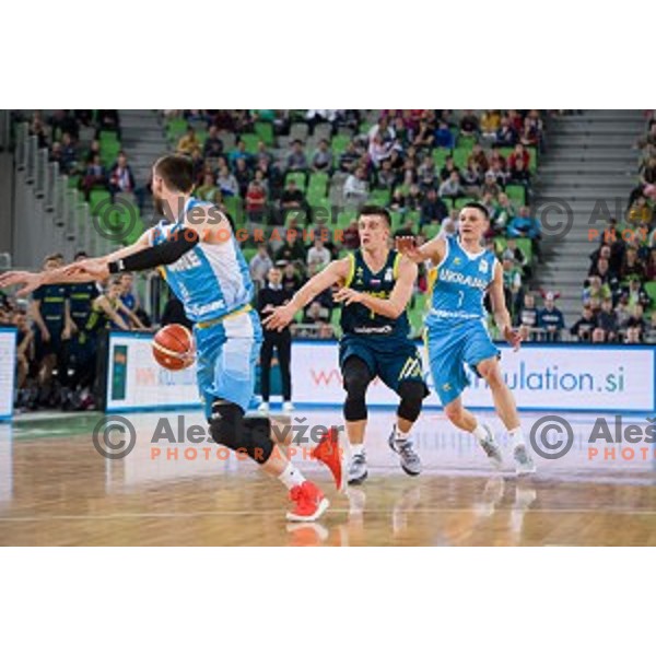 Ziga Dimec in action during FIBA Basketball World Cup 2019 European qualifiers basketball match between Slovenia and Ukraine, Stozice Arena, Ljubljana, Slovenia on February 26, 2019