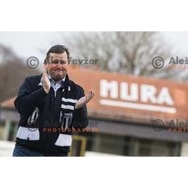 Aleksander Jevsek, mayor of Murska Sobota prior to soccer match between Mura and Domzale, Round 21 of PLTS 2018/19, played in Fazanerija, Murska Sobota, Slovenia on March 2, 2019
