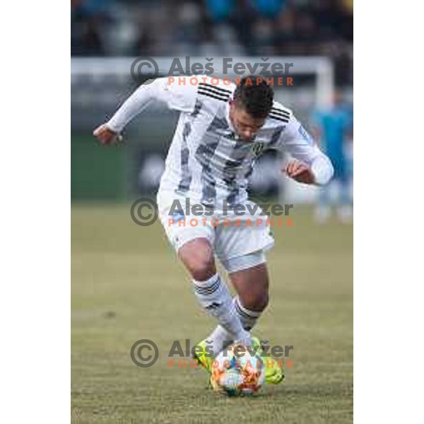 Amadej Marosa of Mura in action during soccer match between Mura and Domzale, Round 21 of PLTS 2018/19, played in Fazanerija, Murska Sobota, Slovenia on March 2, 2019