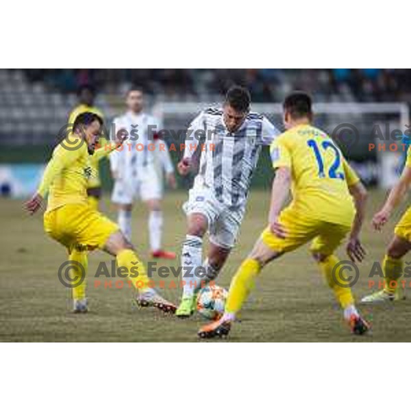 Amadej Marosa of Mura in action during soccer match between Mura and Domzale, Round 21 of PLTS 2018/19, played in Fazanerija, Murska Sobota, Slovenia on March 2, 2019