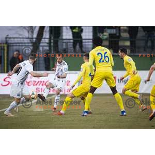 Ziga Kous of Mura in action during soccer match between Mura and Domzale, Round 21 of PLTS 2018/19, played in Fazanerija, Murska Sobota, Slovenia on March 2, 2019