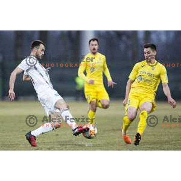 Ziga Kous of Mura in action during soccer match between Mura and Domzale, Round 21 of PLTS 2018/19, played in Fazanerija, Murska Sobota, Slovenia on March 2, 2019
