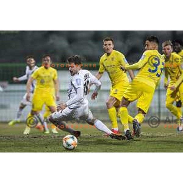 Nik Lorbek of Mura in action during soccer match between Mura and Domzale, Round 21 of PLTS 2018/19, played in Fazanerija, Murska Sobota, Slovenia on March 2, 2019