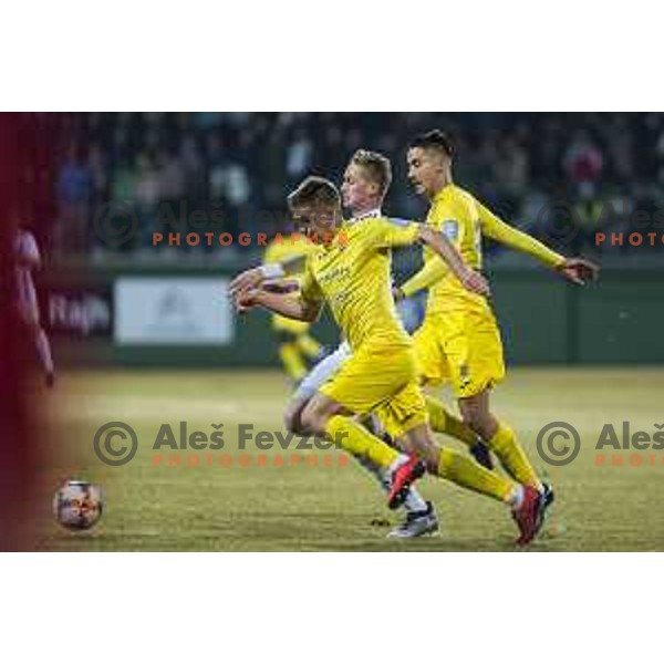 in action during soccer match between Mura and Domzale, Round 21 of PLTS 2018/19, played in Fazanerija, Murska Sobota, Slovenia on March 2, 2019