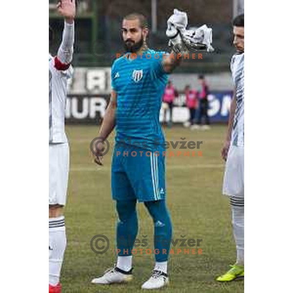 Matko Obradovic prior to soccer match between Mura and Domzale, Round 21 of PLTS 2018/19, played in Fazanerija, Murska Sobota, Slovenia on March 2, 2019