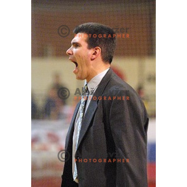 Tomo Mahoric during basketball match between Slovan and Krka at Kodeljevo Hall, Ljubljana, Slovenia on December 17, 2000