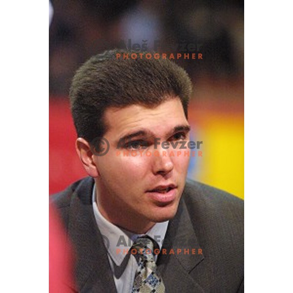 Tomo Mahoric during basketball match between Slovan and Krka at Kodeljevo Hall, Ljubljana, Slovenia on December 17, 2000